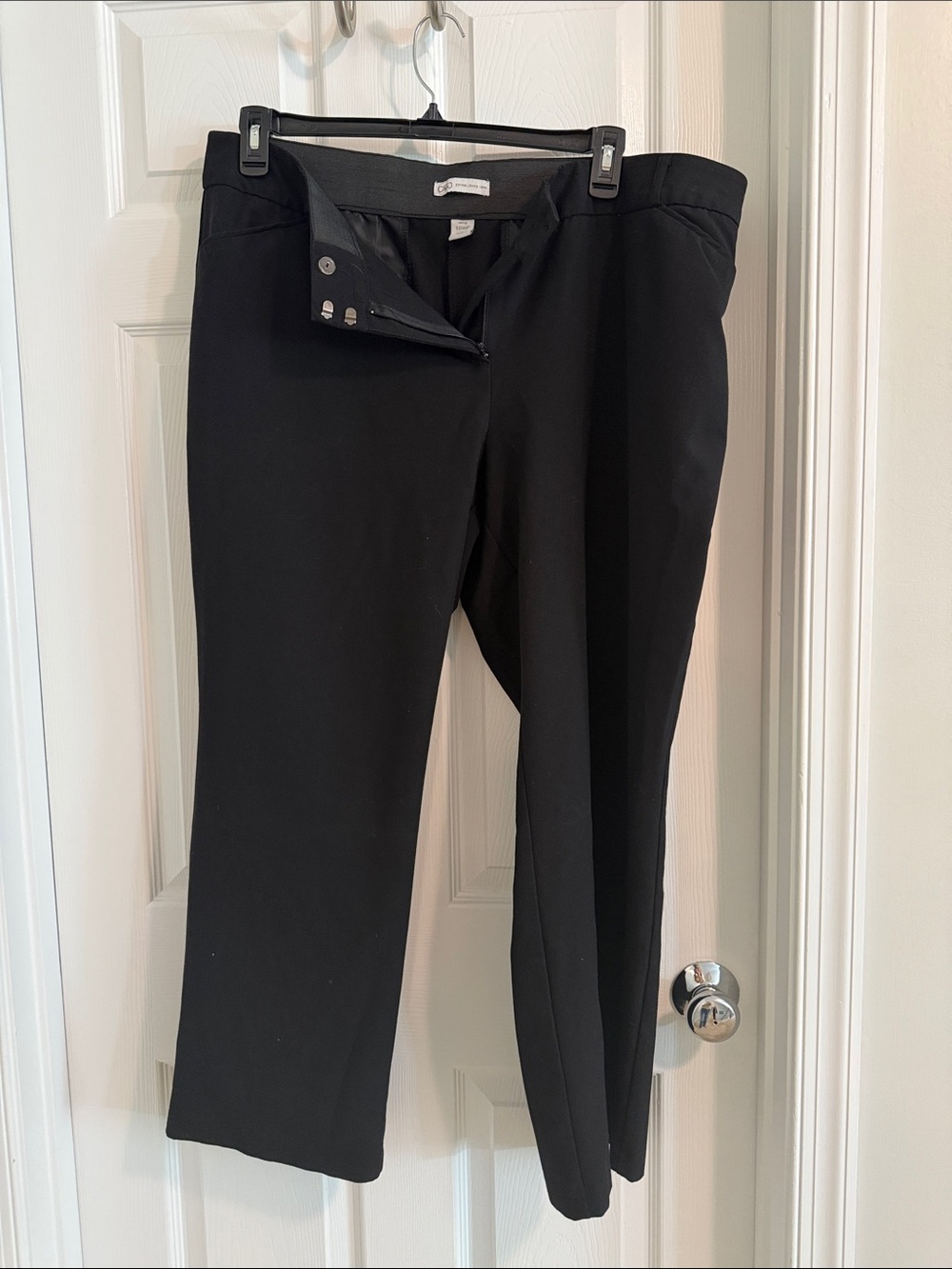 Cato Black Straight-Leg Dress Trousers